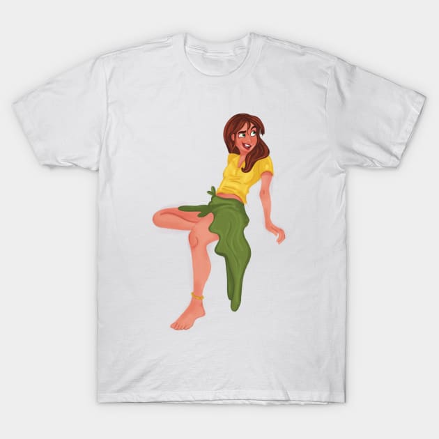 Jane Tarzan Disney Movie T-Shirt by foxnwombatco 